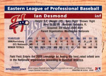 2009 Grandstand Eastern League Top Prospects #NNO Ian Desmond Back