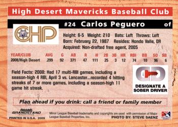 2009 Grandstand High Desert Mavericks #NNO Carlos Peguero Back