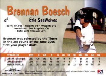 2009 Grandstand Erie SeaWolves #NNO Brennan Boesch Back