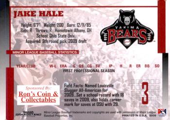2009 Grandstand Yakima Bears #NNO Jake Hale Back