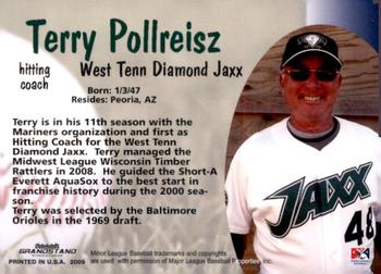2009 Grandstand West Tenn Diamond Jaxx #NNO Terry Pollreisz Back
