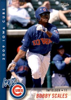2009 MultiAd Iowa Cubs #3 Bobby Scales Front