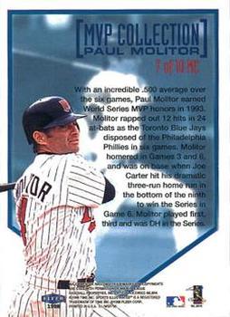1998 Sports Illustrated World Series Fever - MVP Collection #7MC Paul Molitor Back