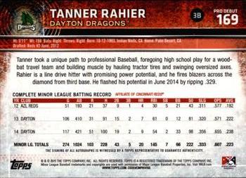 2015 Topps Pro Debut - Autographs #169 Tanner Rahier Back