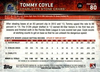 2015 Topps Pro Debut - Autographs Orange #80 Tommy Coyle Back