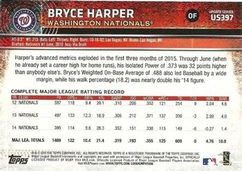 2015 Topps Update #US397 Bryce Harper Back