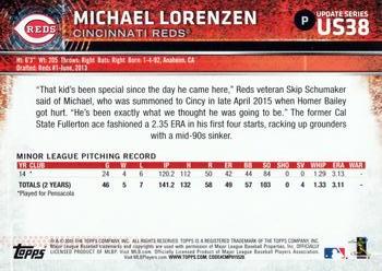 2015 Topps Update #US38 Michael Lorenzen Back