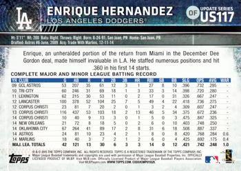 2015 Topps Update #US117 Enrique Hernandez Back