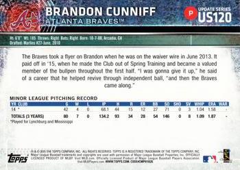 2015 Topps Update #US120 Brandon Cunniff Back