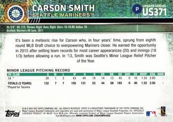 2015 Topps Update #US371 Carson Smith Back