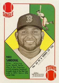 2015 Topps Heritage '51 #63 Pablo Sandoval Front
