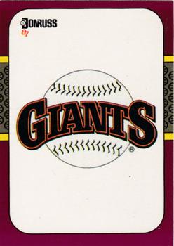 1987 Donruss Opening Day #258 Giants Logo/Checklist Front