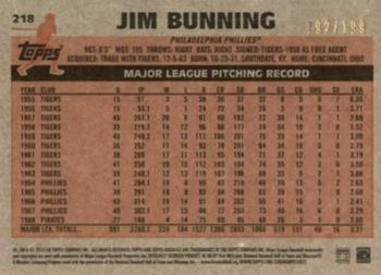 2015 Topps Archives - Silver #218 Jim Bunning Back