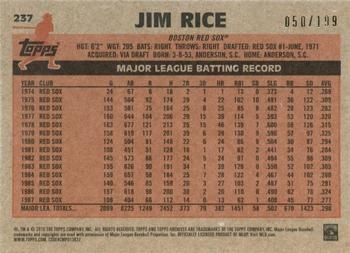 2015 Topps Archives - Silver #237 Jim Rice Back