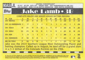 2015 Topps Archives - 1990 Topps All-Star Rookies #90ASI-JL Jake Lamb Back