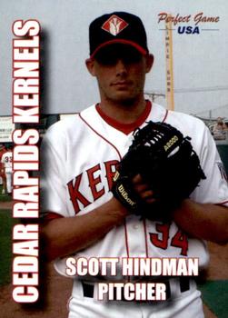 2004 Perfect Game Cedar Rapids Kernels #3 Scott Hindman Front