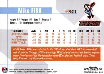 2015 Grandstand Inland Empire 66ers #NNO Mike Fish Back