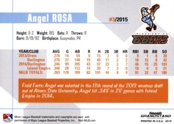2015 Grandstand Inland Empire 66ers #NNO Angel Rosa Back
