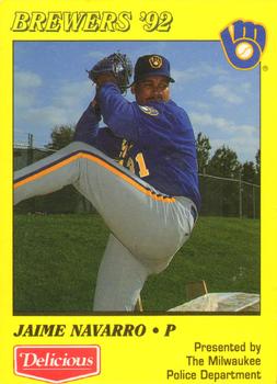 1992 Milwaukee Brewers Police #NNO Jaime Navarro Front
