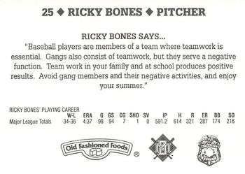 1995 Milwaukee Brewers Police #NNO Ricky Bones Back