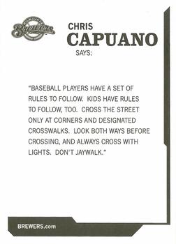 2008 Milwaukee Brewers Police #NNO Chris Capuano Back