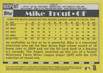 2015 Topps Archives - 1990 Topps #1 Draft Picks #90DPI-MT Mike Trout Back
