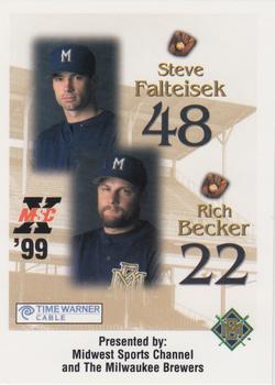 1999 Milwaukee Brewers Police #NNO Steve Falteisek / Rich Becker Front