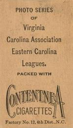 1910 Contentnea Photo Series (T209) #NNO Larry Hannafin Back