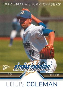 2012 MultiAd Omaha Storm Chasers #6 Louis Coleman Front