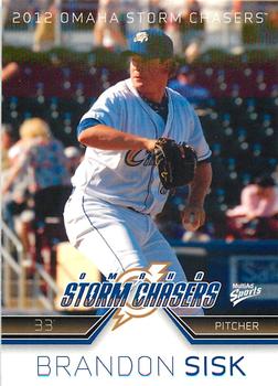 2012 MultiAd Omaha Storm Chasers #25 Brandon Sisk Front