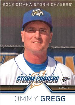 2012 MultiAd Omaha Storm Chasers #30 Tommy Gregg Front