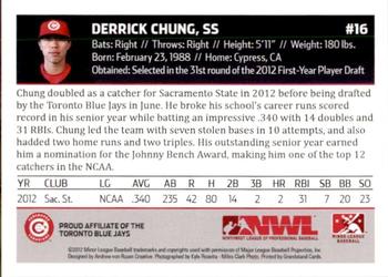 2012 Grandstand Vancouver Canadians #NNO Derrick Chung Back