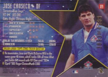 1998 Topps Stars - Silver #89 Jose Canseco Back