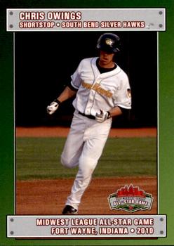 2010 Grandstand Midwest League All-Star Game Eastern Division #NNO Chris Owings Front