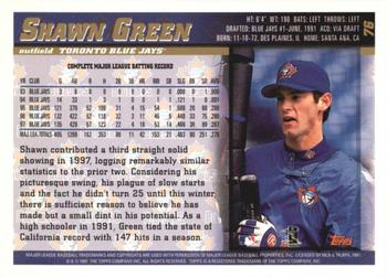 1998 Topps - Minted in Cooperstown #76 Shawn Green Back