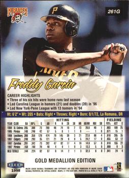 1998 Ultra - Gold Medallion #261G Freddy Garcia Back