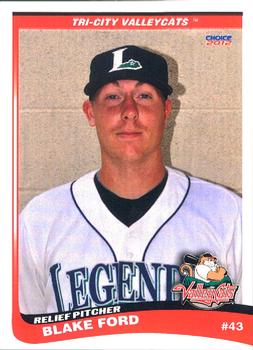 2012 Choice Tri-City ValleyCats #5 Blake Ford Front