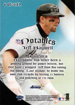 1998 Ultra - Notables #6N Jeff Bagwell Back