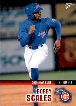 2010 MultiAd Iowa Cubs #15 Bobby Scales Front