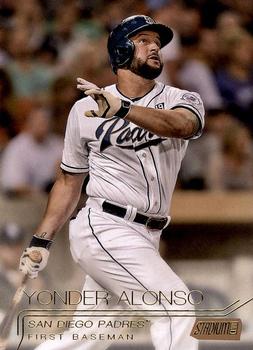 2015 Stadium Club - Gold Foil #46 Yonder Alonso Front