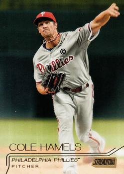 2015 Stadium Club - Gold Foil #198 Cole Hamels Front