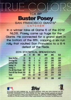 2015 Stadium Club - True Colors #TCA-BP Buster Posey Back