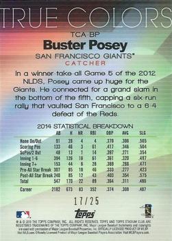 2015 Stadium Club - True Colors Refractor Electric #TCA-BP Buster Posey Back