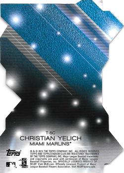 2015 Stadium Club - Triumvirates Luminous #T-5C Christian Yelich Back