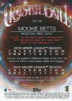 2015 Stadium Club - Crystal Ball #CB-06 Mookie Betts Back