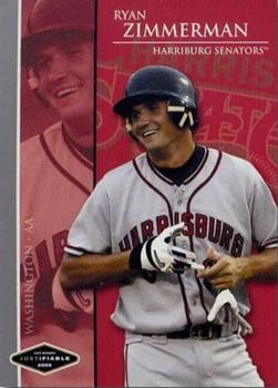 2005 Justifiable - 06 Preview Silver #10 Ryan Zimmerman Front