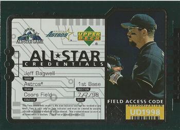 1998 Upper Deck - All-Star Credentials #AS13 Jeff Bagwell Front