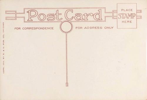 1914 E & S Postcards #NNO Rube Marquard Back