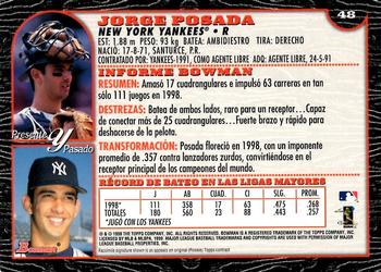 1999 Bowman - International #48 Jorge Posada Back