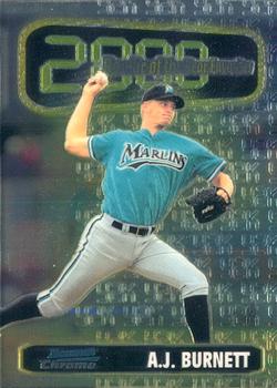 1999 Bowman Chrome - 2000 Rookie of the Year Favorites #ROY3 A.J. Burnett  Front